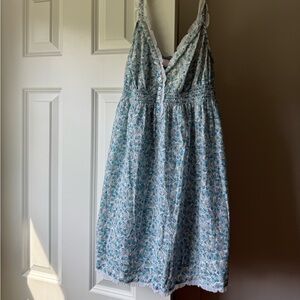 Victoria's Secret Floral Lace Trim Babydoll Nightgown/Dress. Size Small.